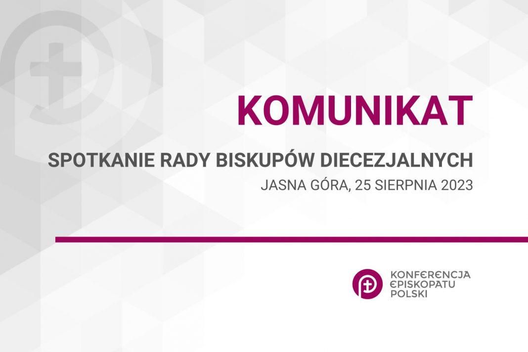 Komunikat po obradach Rady Biskupów Diecezjalnych KEP