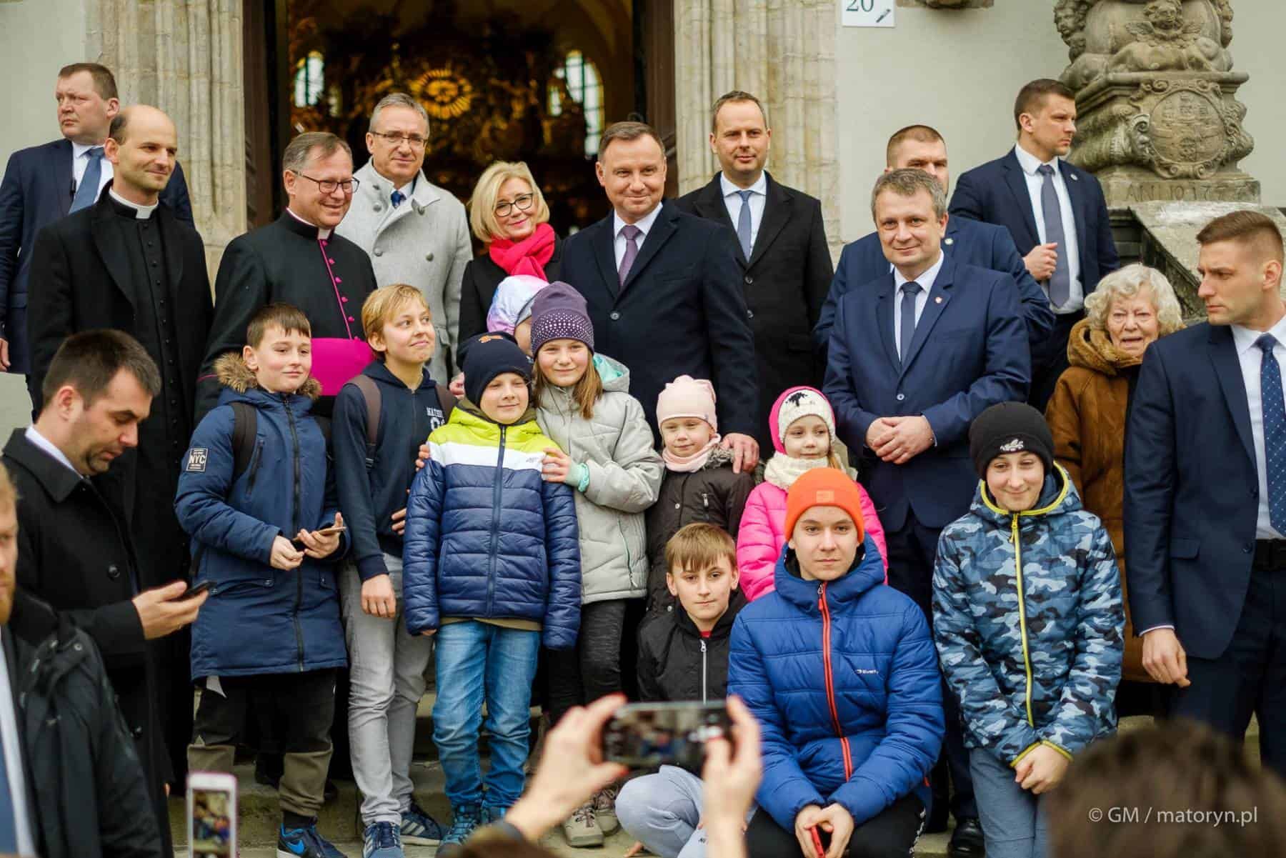 Prezydent RP Andrzej Duda odwiedził bolesławiecką bazylikę maryjną