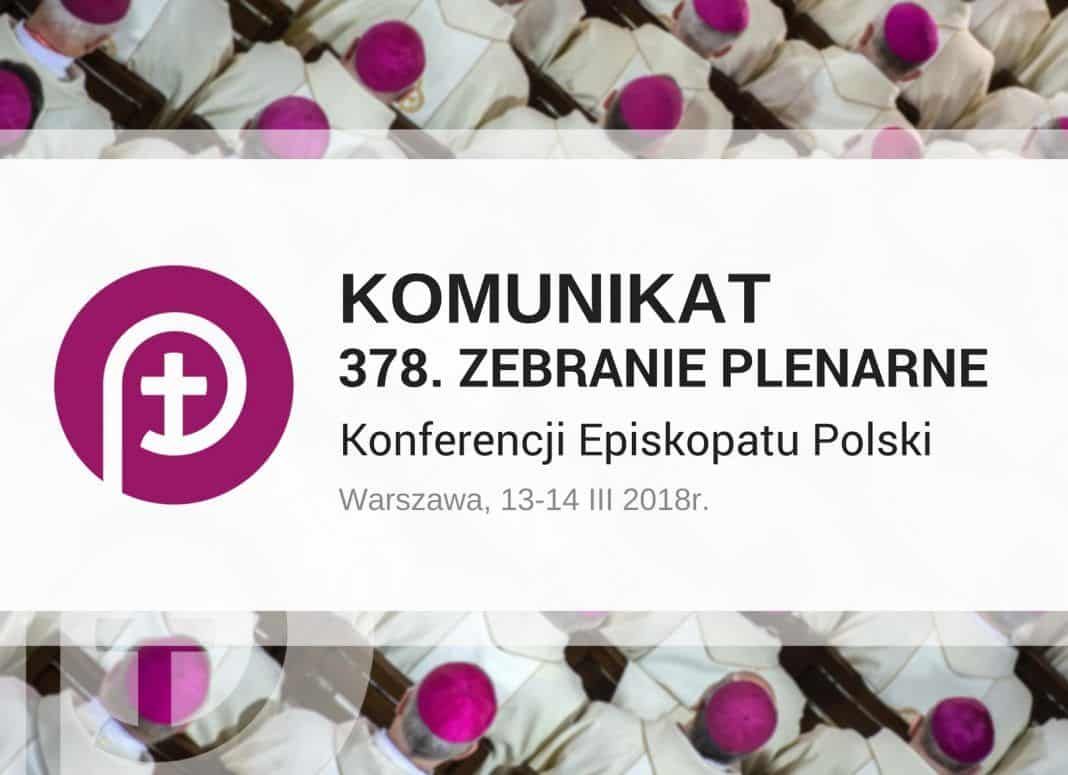 Komunikat z 378. Zebrania Plenarnego Konferencji Episkopatu Polski