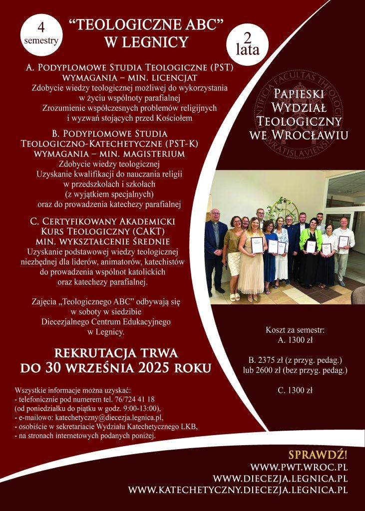 Zdobądź wiedzę teologiczną w Legnicy!